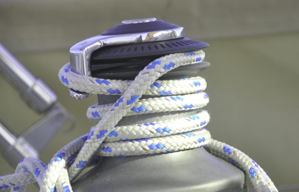 Selbstholende Winsch, self-tailing winch