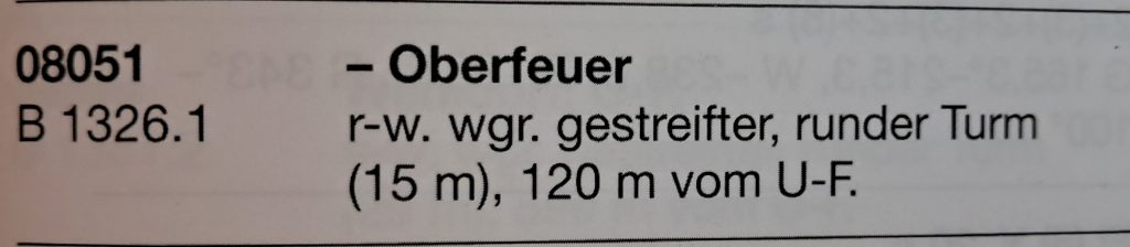 Helgoland Düne Oberfeuer Leuchtfeuerverzeichnis 3